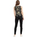 Grunge Seamless Pattern With Skulls V-Neck Cropped Tank Top View2