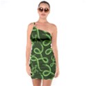 Snakes Seamless Pattern One Shoulder Ring Trim Bodycon Dress View1