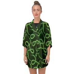 Snakes Seamless Pattern Half Sleeve Chiffon Kimono by Bedest