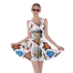 Full Color Flash Tattoo Patterns Skater Dress by Bedest