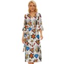 Full Color Flash Tattoo Patterns Midsummer Wrap Dress View1