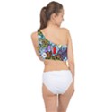 Graffiti Characters Seamless Patterns Spliced Up Bikini Top  View2