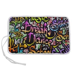 Graffiti Word Seamless Pattern Pen Storage Case (m) by Bedest