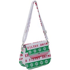 Merry Christmas Ya Filthy Animal Saddle Handbag by Pakjumat