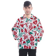 Background Vector Texture Christmas Winter Pattern Seamless Men s Half Zip Pullover by Pakjumat