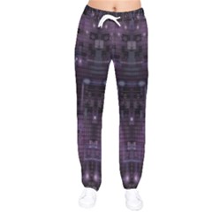 Geometric Art Digital Art Background Women Velvet Drawstring Pants by Pakjumat