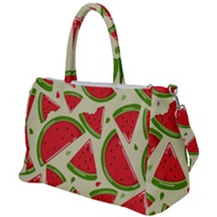 Cute Watermelon Seamless Pattern Duffel Travel Bag by Pakjumat