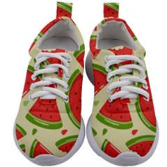 Cute Watermelon Seamless Pattern Kids Athletic Shoes by Pakjumat