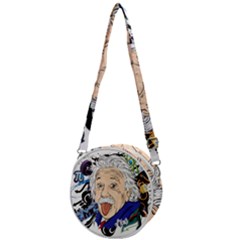 Albert Einstein Physicist Crossbody Circle Bag by Maspions