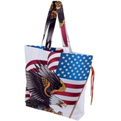 American Eagle Clip Art Drawstring Tote Bag by Maspions