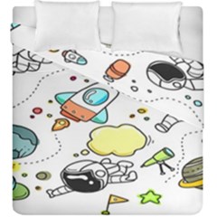 Sketch Cartoon Space Set Duvet Cover Double Side (king Size) by Hannah976