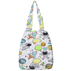 Sketch Cartoon Space Set Center Zip Backpack by Hannah976