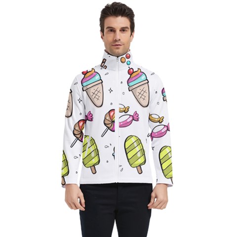 Doodle Cartoon Drawn Cone Food Men s Bomber Jacket by Hannah976