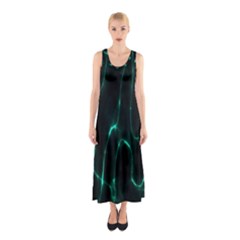 Green Pattern Background Abstract Sleeveless Maxi Dress by Hannah976