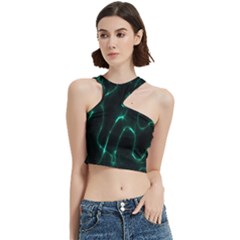 Green Pattern Background Abstract Cut Out Top by Hannah976