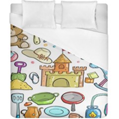 Baby Equipment Child Sketch Hand Duvet Cover (california King Size) by Hannah976