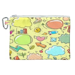 Cute Sketch Child Graphic Funny Canvas Cosmetic Bag (xl) by Hannah976