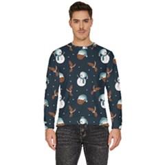 Santa Snowman Men s Fleece Sweatshirt by ConteMonfrey