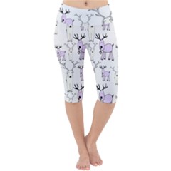 Cute Deers  Lightweight Velour Cropped Yoga Leggings by ConteMonfrey