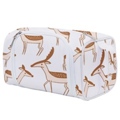 Seamless Deer Pattern Design Toiletries Pouch by Hannah976