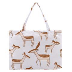 Seamless Deer Pattern Design Zipper Medium Tote Bag by Hannah976