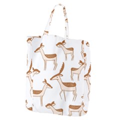 Seamless Deer Pattern Design Giant Grocery Tote by Hannah976