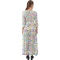 Dots Color Rows Columns Background Button Up Maxi Dress View2