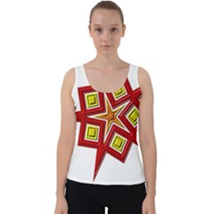 Pattern Tile Decorative Design Star Velvet Tank Top by Hannah976