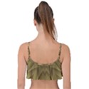 Seamless Pattern Green Garden Frill Bikini Top View2