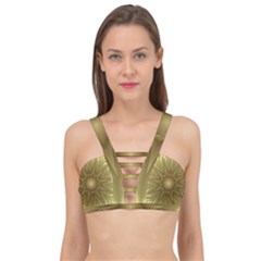 Seamless Pattern Green Garden Cage Up Bikini Top by Hannah976