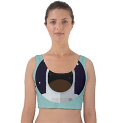 Astronaut Space Astronomy Universe Velvet Crop Top by Sarkoni