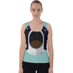 Astronaut Space Astronomy Universe Velvet Tank Top by Sarkoni