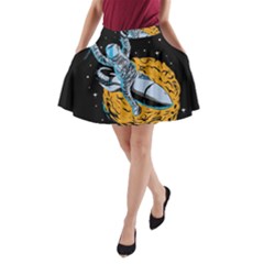 Astronaut Planet Space Science A-line Pocket Skirt by Sarkoni