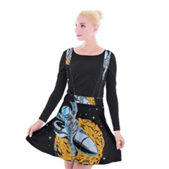 Astronaut Planet Space Science Suspender Skater Skirt by Sarkoni