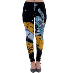 Astronaut Planet Space Science Lightweight Velour Leggings by Sarkoni