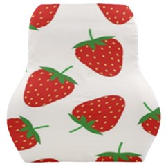 Seamless Pattern Fresh Strawberry Car Seat Back Cushion  by Sarkoni