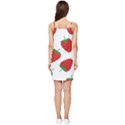 Seamless Pattern Fresh Strawberry Summer Tie Front Dress View2