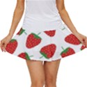 Seamless Pattern Fresh Strawberry Women s Skort View1