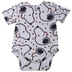 Dog Pattern Baby Short Sleeve Bodysuit by Sarkoni