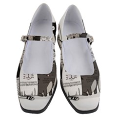 Cute Cat Hand Drawn Cartoon Style Women s Mary Jane Shoes by Grandong