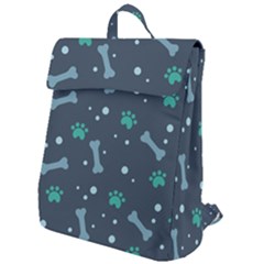 Bons Foot Prints Pattern Background Flap Top Backpack by Grandong