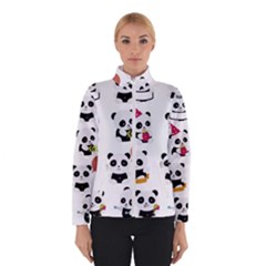 Playing Pandas Cartoons Women s Bomber Jacket by Apen