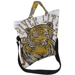 1813 River City Tigers Athletic Department Fold Over Handle Tote Bag by Sarkoni