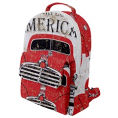 Perfect American Vintage Classic Car Signage Retro Style Flap Pocket Backpack (small) by Sarkoni