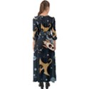 Space Theme Art Pattern Design Wallpaper Button Up Maxi Dress View2