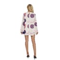 Fruits Halves Pattern Design Round Neck Long Sleeve Bohemian Style Chiffon Mini Dress View4