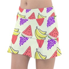 Fruits Pattern Background Food Classic Tennis Skirt by Apen