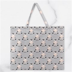 Zebra Wildlife Animal Mammal Zipper Large Tote Bag by Apen