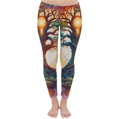 Tree Cosmic Spiritual Meditation Classic Winter Leggings by Apen