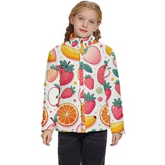 Fruit Sweet Pattern Kids  Puffer Bubble Jacket Coat by Ravend